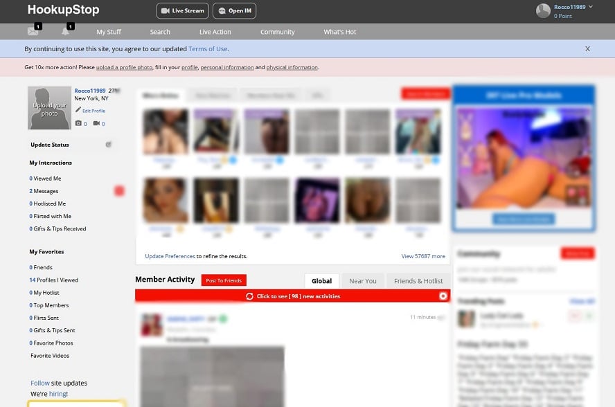 Profiles on Hookup Stop