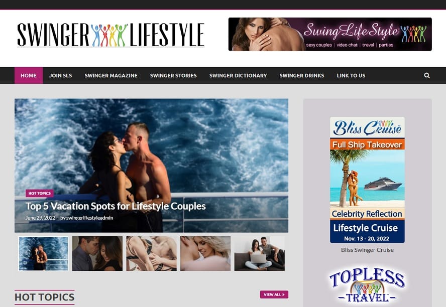 homepages of swinger couples